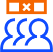 Icon depicting search for digital advertising decision-makers