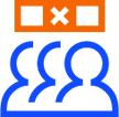 Icon depicting search for digital advertising decision-makers