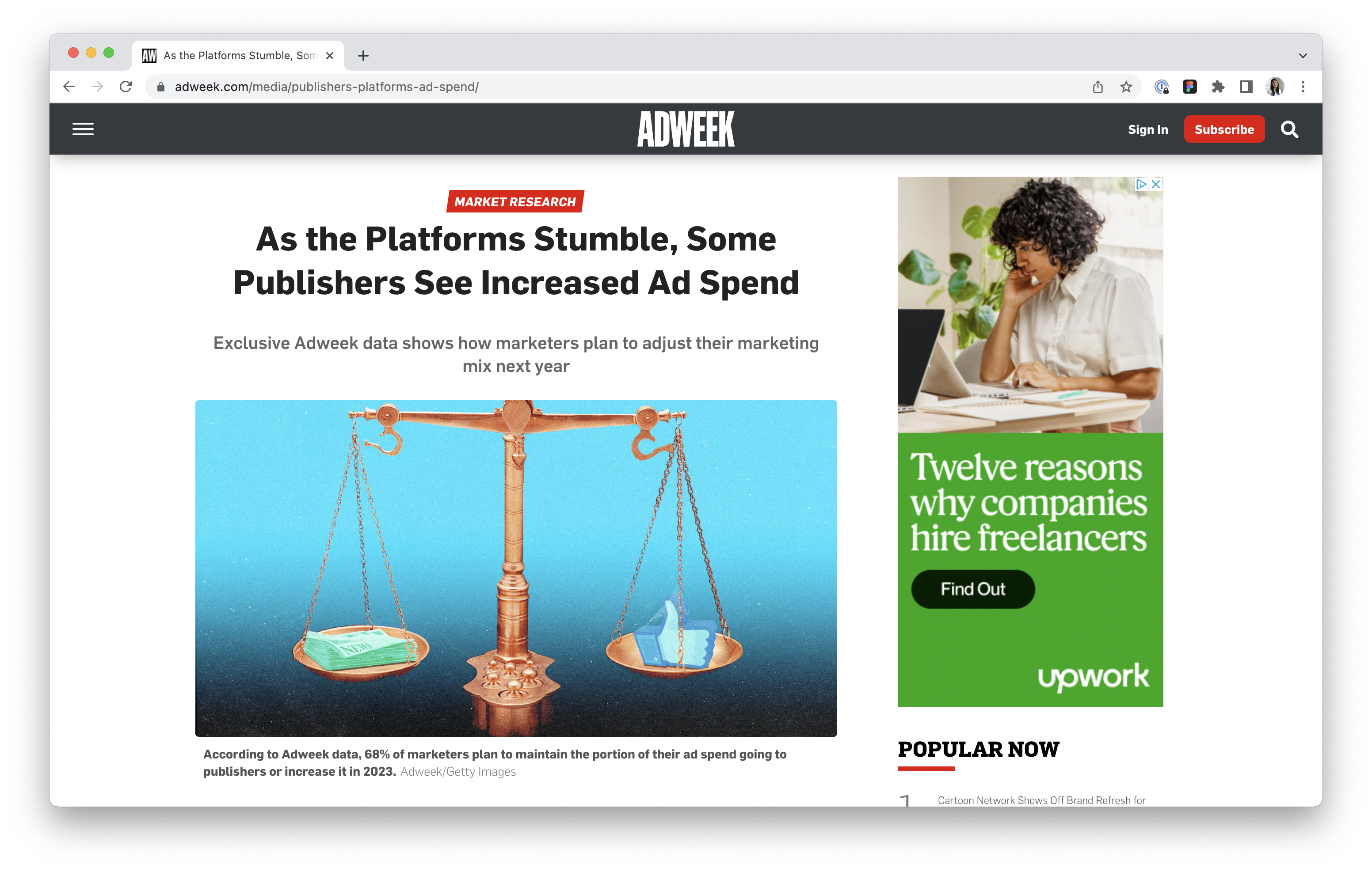 Adweek article featuring NewtonX research on advertising decision makers