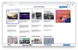 generative AI article on WSJ homepage