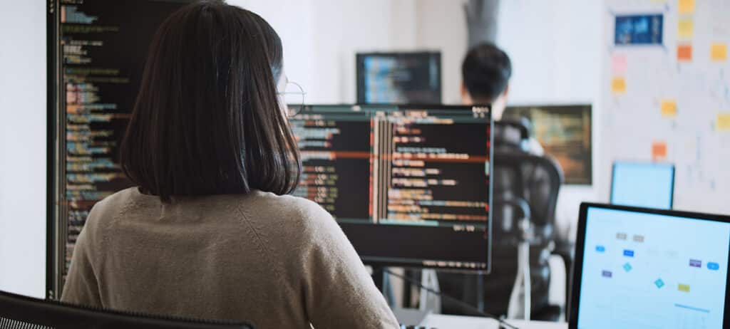 Young,Adult,Asian,Male,,Female,Software,Developer,Coding,Program,On