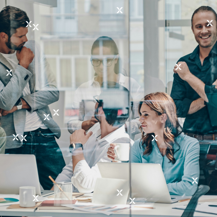 Employees in conference room